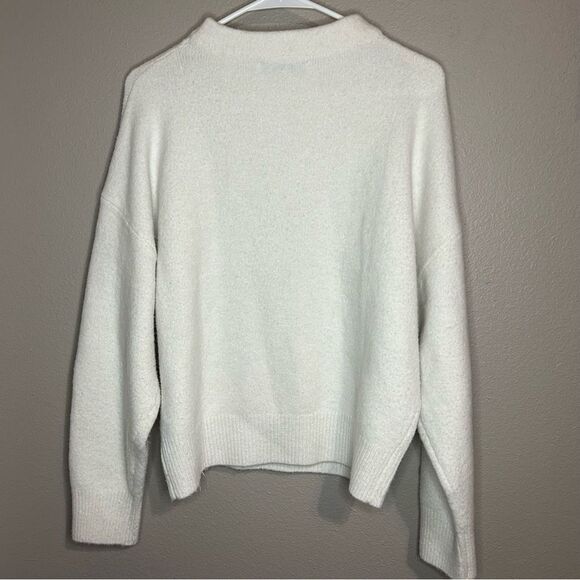 ZARA high neck wool blend neutral knit sweater women's size medium - Picture 6 of 9